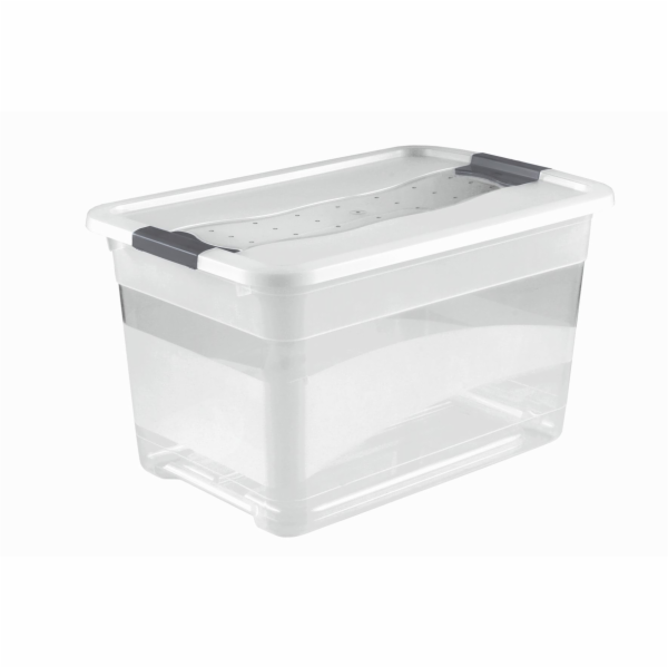 Keeeper Transparetní úložný box cornelia, bílý 52L