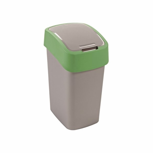 CURVER Flip Bin Odpadkový koš Stříbrná/zelená 9l