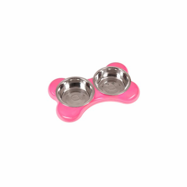 Karlie-Flamingo Miska nerez KOST 2x1500ml/49x30x10/růžová