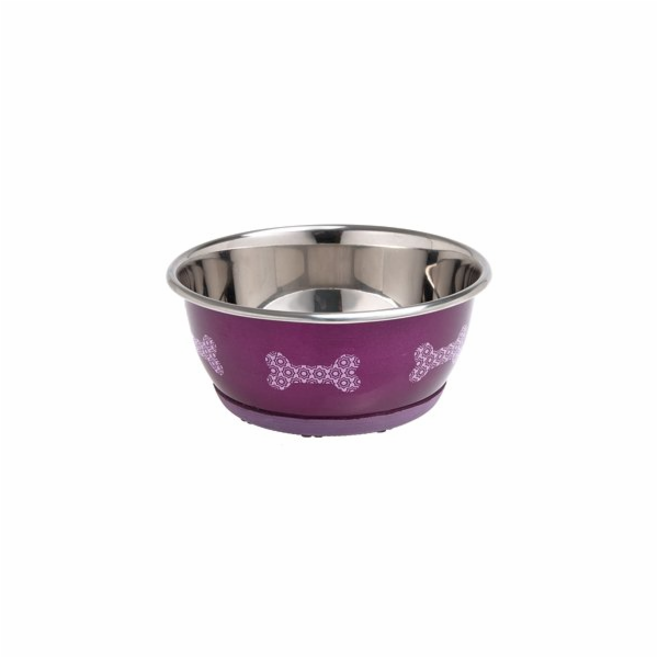 Flamingo Miska nerez Pes SELECTA růžová 13cm 500ml