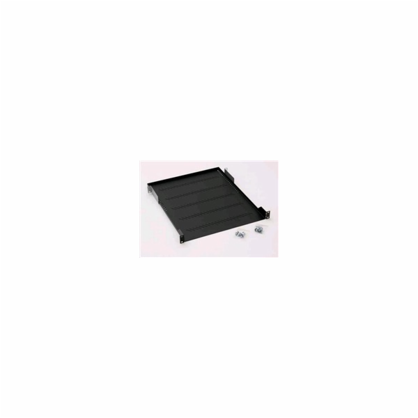 TRITON Police s perforací 19", 1U/450mm, nosnost 40kg, šedá