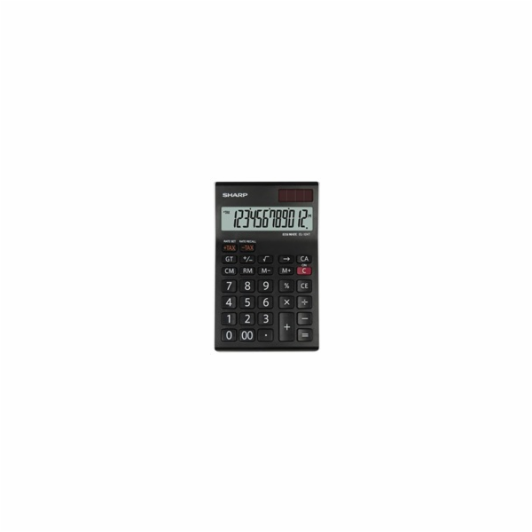 SHARP kalkulačka - EL-124TWH - černá