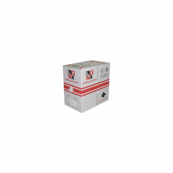 UTP kabel LYNX, Cat5E, drát, LS0H, Dca, šedý, 305m