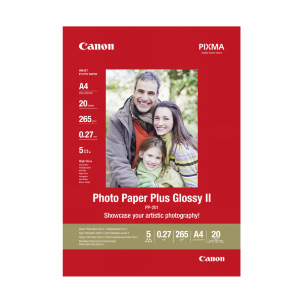 Canon PP-201 A 4 20 listu  265 g foto papir lesk Plus II