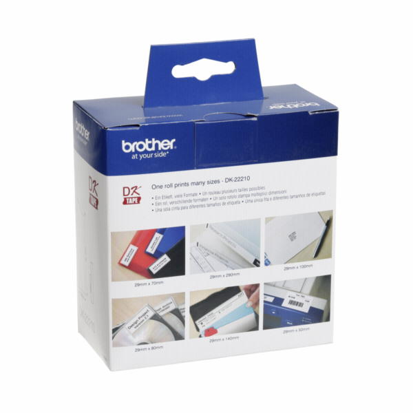 Brother DK-22210 - Černá na bílé - Role (2,9 cm x 30,5 m)...