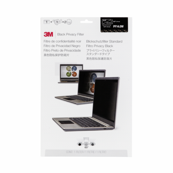 3M PF140W9B bezpecnostni filtr cerny pro 35,6cm (14,0 ) 16:9