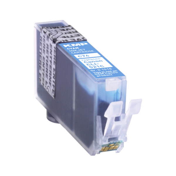 KMP C74 cartridge modra kompatibilni s Canon CLI-521 C