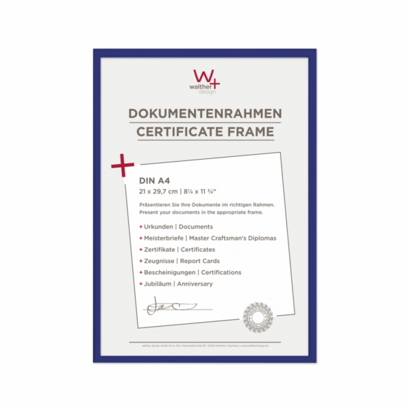 Rámeček Walther New Lifestyle 21x30 plast modrý