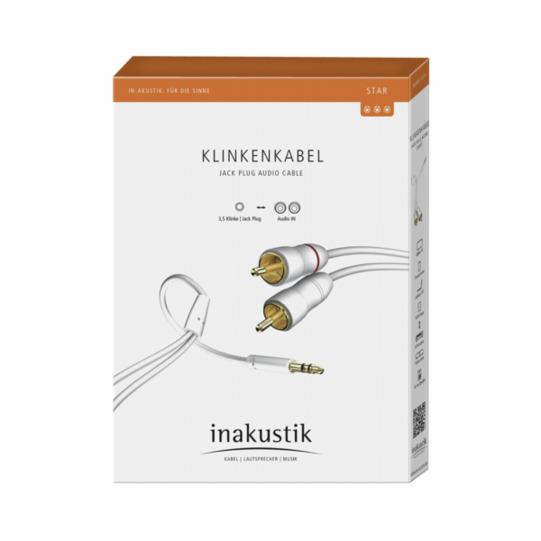 in-akustik Star Audio Kabel 3,5 mm Jack - Cinch 1,5 m