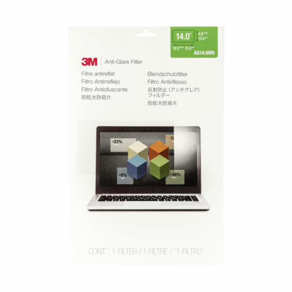 3M AG140W9 anti-lesk. filtr pro sirokouhl. laptopy 14