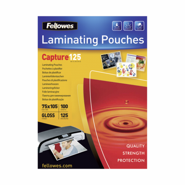 Fellowes Lamin. folie 75x105 mm 125 mic leskly