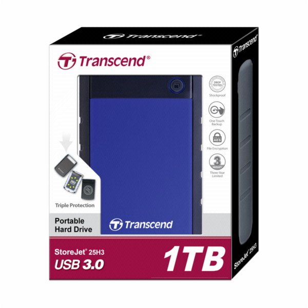 Transcend StoreJet 25H3 2,5  1TB USB 3.1 Gen 1