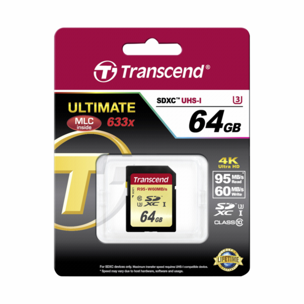 Transcend SDXC              64GB Class 10 UHS-I U3 Ultimate
