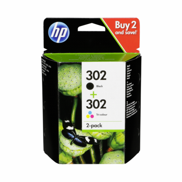 HP X4D37AE Combo 2-Pack BK/Color No. 302