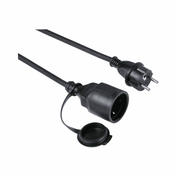 Hama prodluzovací kabel Outdoor IP44 5m cerný