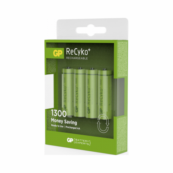 4x rechargeable batteries akumulatorki AA / R6 GP ReCyko ...