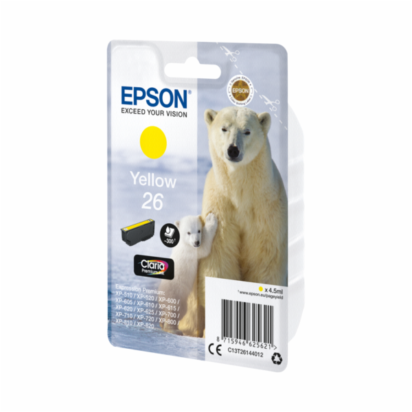 Epson 26 - 4.5 ml - žlutá - originální - blistr - inkoust...