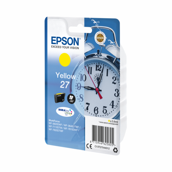 Epson 27 - 3.6 ml - žlutá - originální - inkoustová cartr...