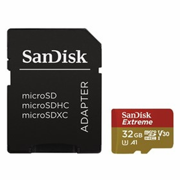 SanDisk microSDHC Action SC 32GB Extr.100MB A1 SDSQXAF-03...