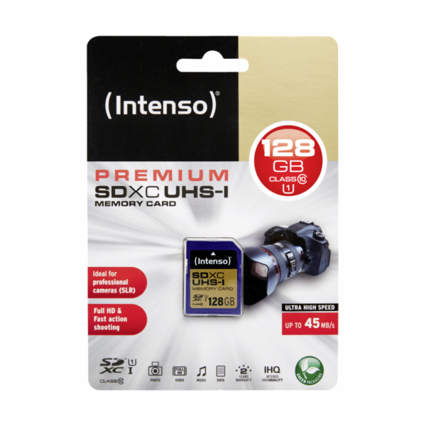 Intenso SDXC Card          128GB Class 10 UHS-I Premium