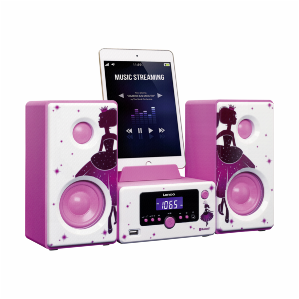 Lenco MC-020 Princess růžová HI-FI 