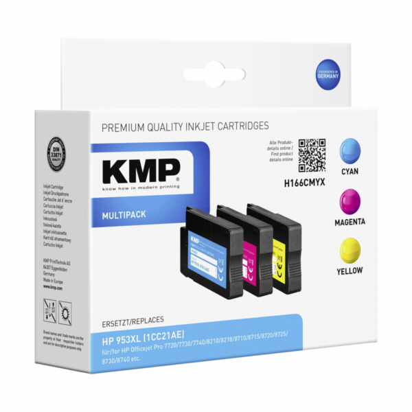 KMP H166CMYX Multipack C/M/Y kompatibilni s HP 953 XL