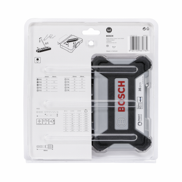 Bosch Impact Control HSS Bit Set 35 pcs. 2608577148, Sada...