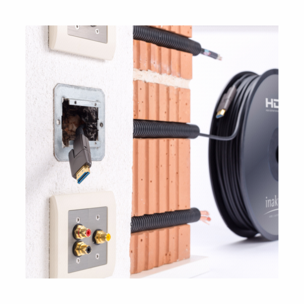 in-akustik Profi HDMI 2.0 LWL Kabel micro HDMI + Adapter 30m
