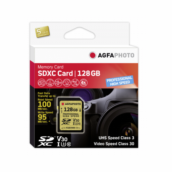 AgfaPhoto SDXC UHS I       128GB Professional High Speed ...