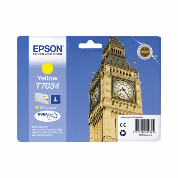 Epson cartridge L zluta T 703 WorkForce Pro       T 7034