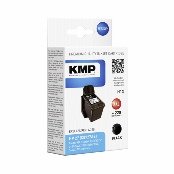 KMP H13 cartridge cerna kompatibilni s HP C 8727 AE