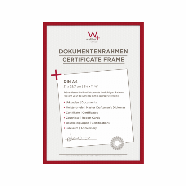 Rámeček Walther New Lifestyle 21x30 plast červený