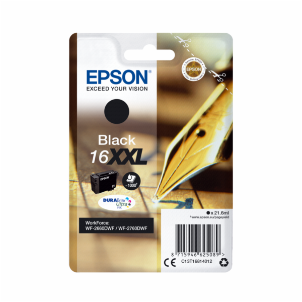 Epson 16XXL - 21.6 ml - XL - černá - originální - blistr ...