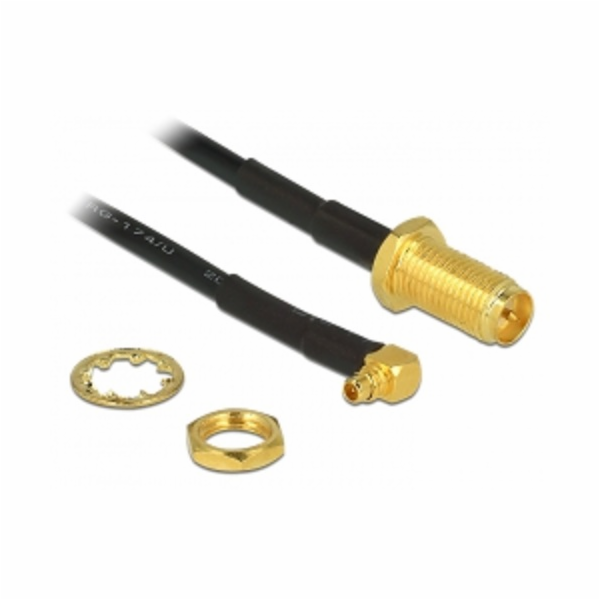Delock Antenna Cable RP-SMA Jack Bulkhead > MMCX 90° Plug...
