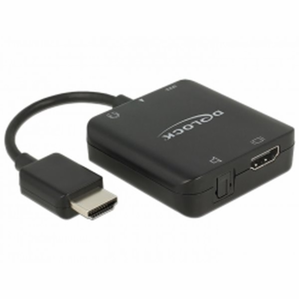 Adaptér DeLOCK Zástrčka HDMI > HDMI + TOSLINK S/PDIF + zá...