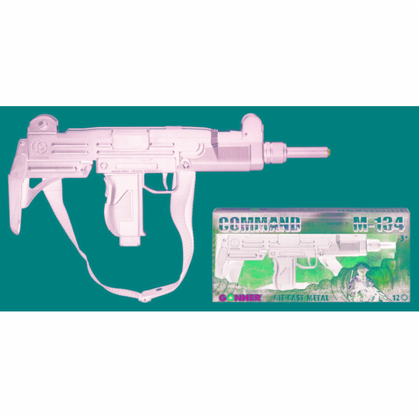 Samopal kovový černý 12 ran