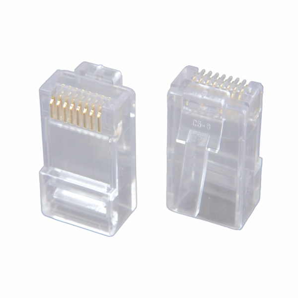 Konektor RJ45 CAT6 UTP 8p8c pro drát,100ks