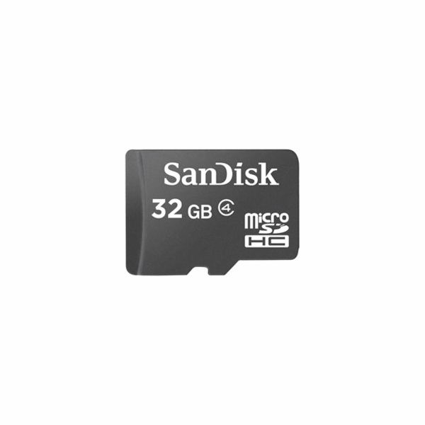 SanDisk MicroSDHC karta 32GB (Class 4) + adaptér