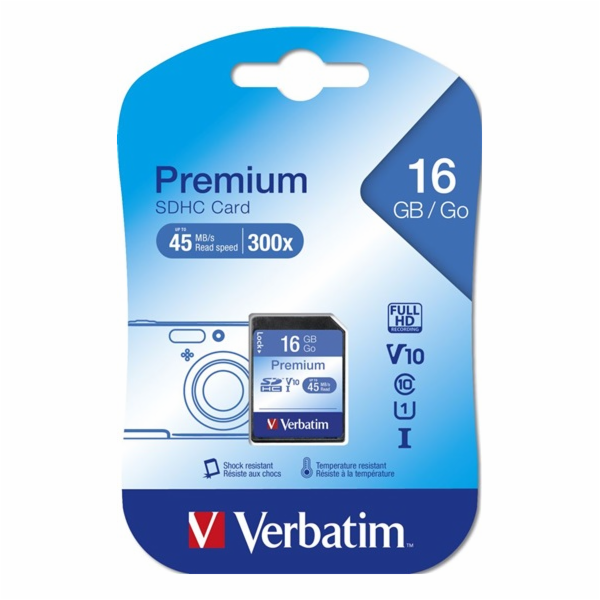 SDHC 16GB CLASS 10       VERBATIM