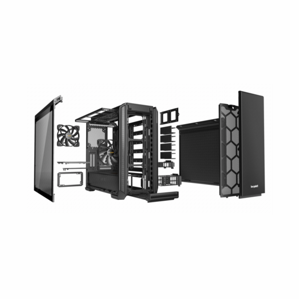 být zticha! SILENT BASE 601 Window Black, věžová skříň