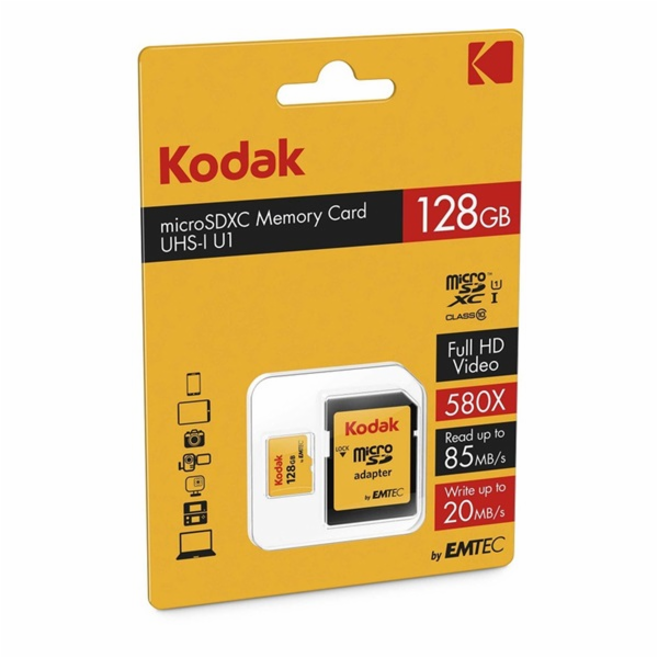 KODAK microSDXC 128GB Class10 U1 adap.