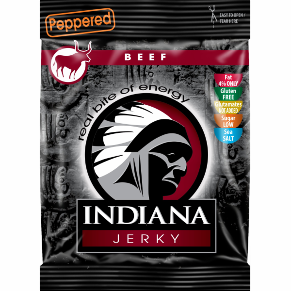 INDIANA Jerky hovězí Peppered 25g