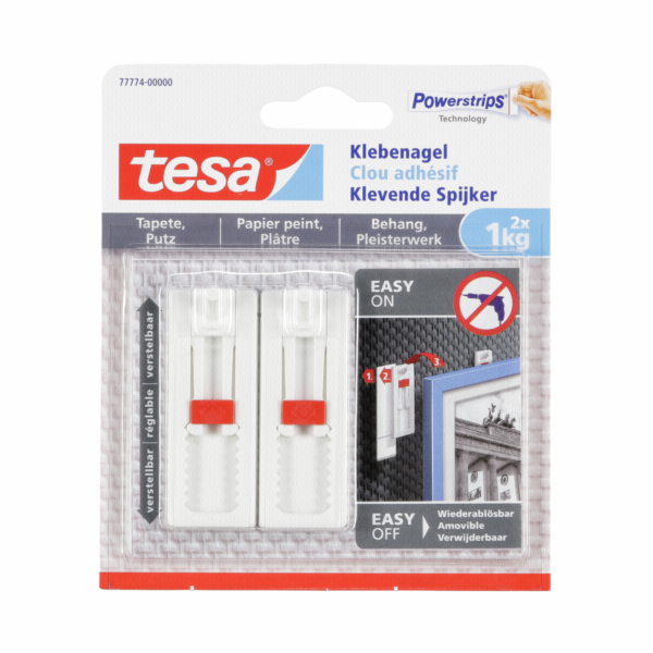 1x2 Tesa Adjustable Adhesive Nail Wallpaper&Plaster 1kg 7...