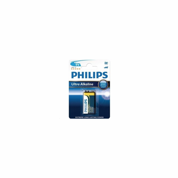 Philips baterie 9V ExtremeLife+, alkalická - 1ks