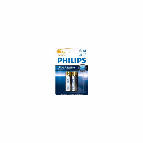 1x2 Philips Ultra Alkaline AA Batterie