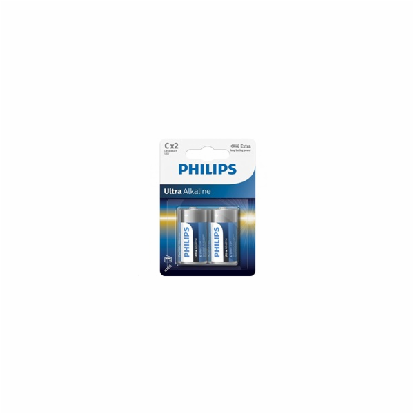 Philips baterie C ExtremeLife+, alkalická - 2ks