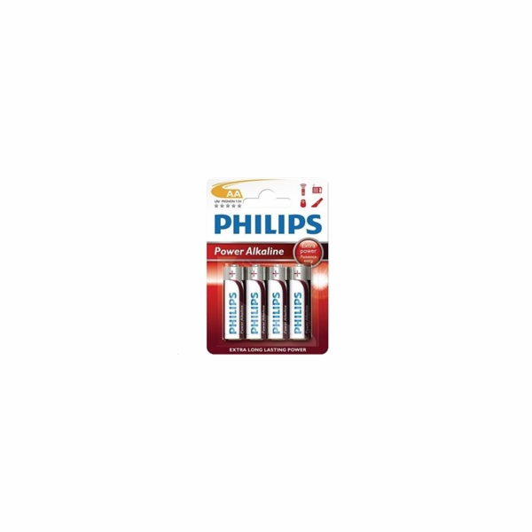 Philips baterie AA PowerLife, alkalická - 4ks