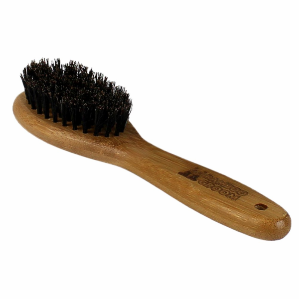 Bamboo Groom Střední oválný kartáč s přírodními medvědími...