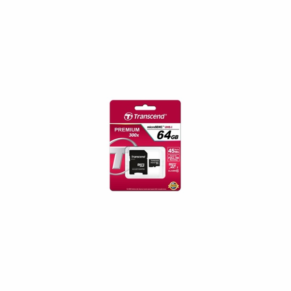 TRANSCEND Micro SDXC Class 10 UHS-I 64GB (45MB/s)