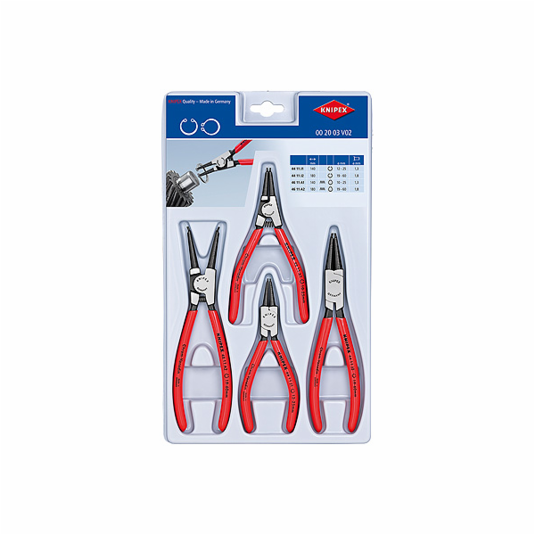 KNIPEX 002003V02 Kleště na pojistné kroužky - sada 4ks